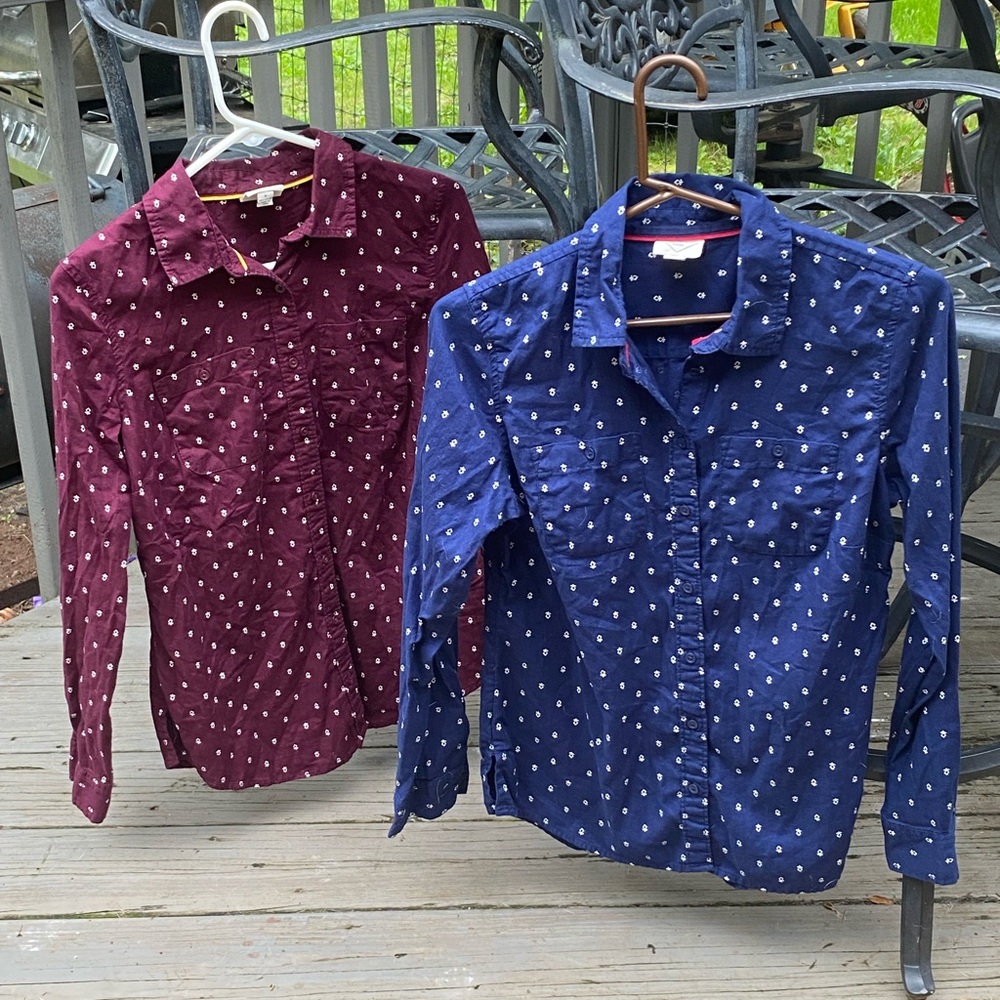 St. John's Bay Casual Button Down Long Sleeve Shirts 🌹Bundle of 2 Shirts!!!